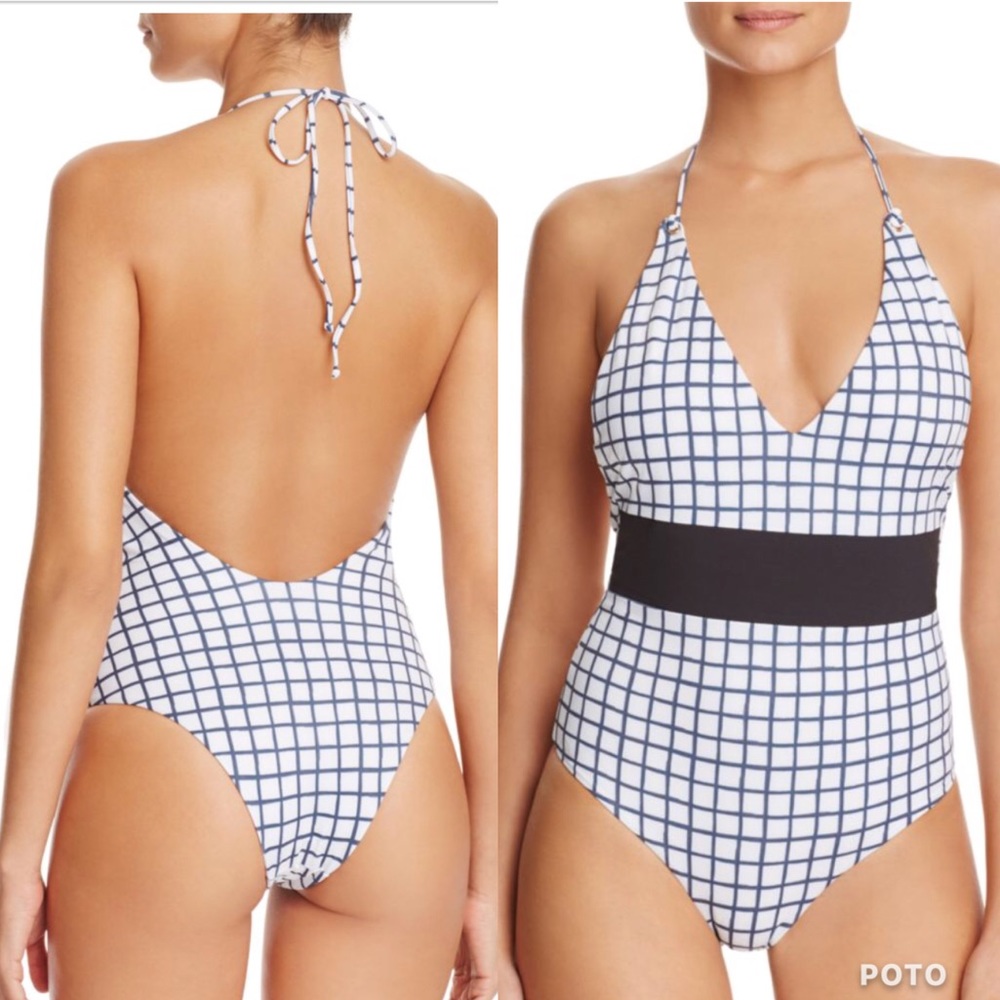 Tavik Grid One Piece Swimwear Size Small